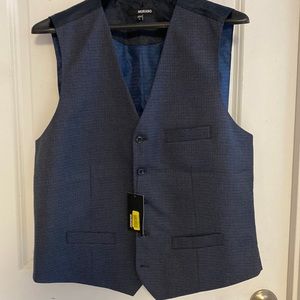 NWT Murano suit vest, blue houndstooth